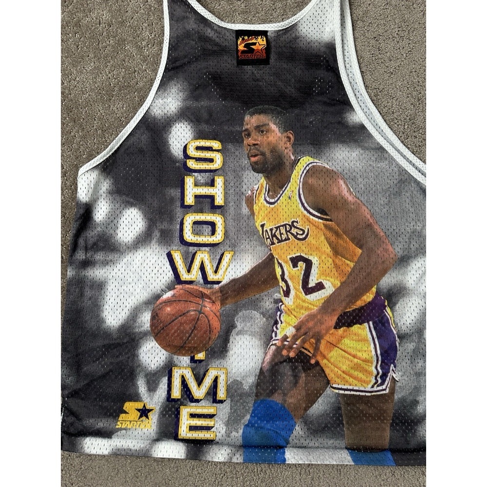RARE 90's Hot Starter Jersey Magic Johnson LA Lakers NBA Fanimation Tank, Size L - Picture 4 of 8